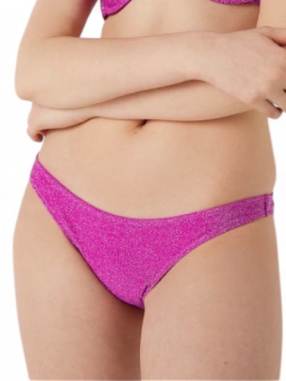 🆕👙Shimmer Brazilian Bikini Bottom Magenta XS PINK Victoria Secret NWT
